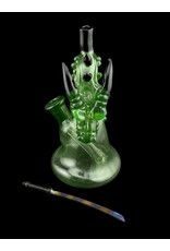 Tony Kazy Small Dragon With Metal Sword Green