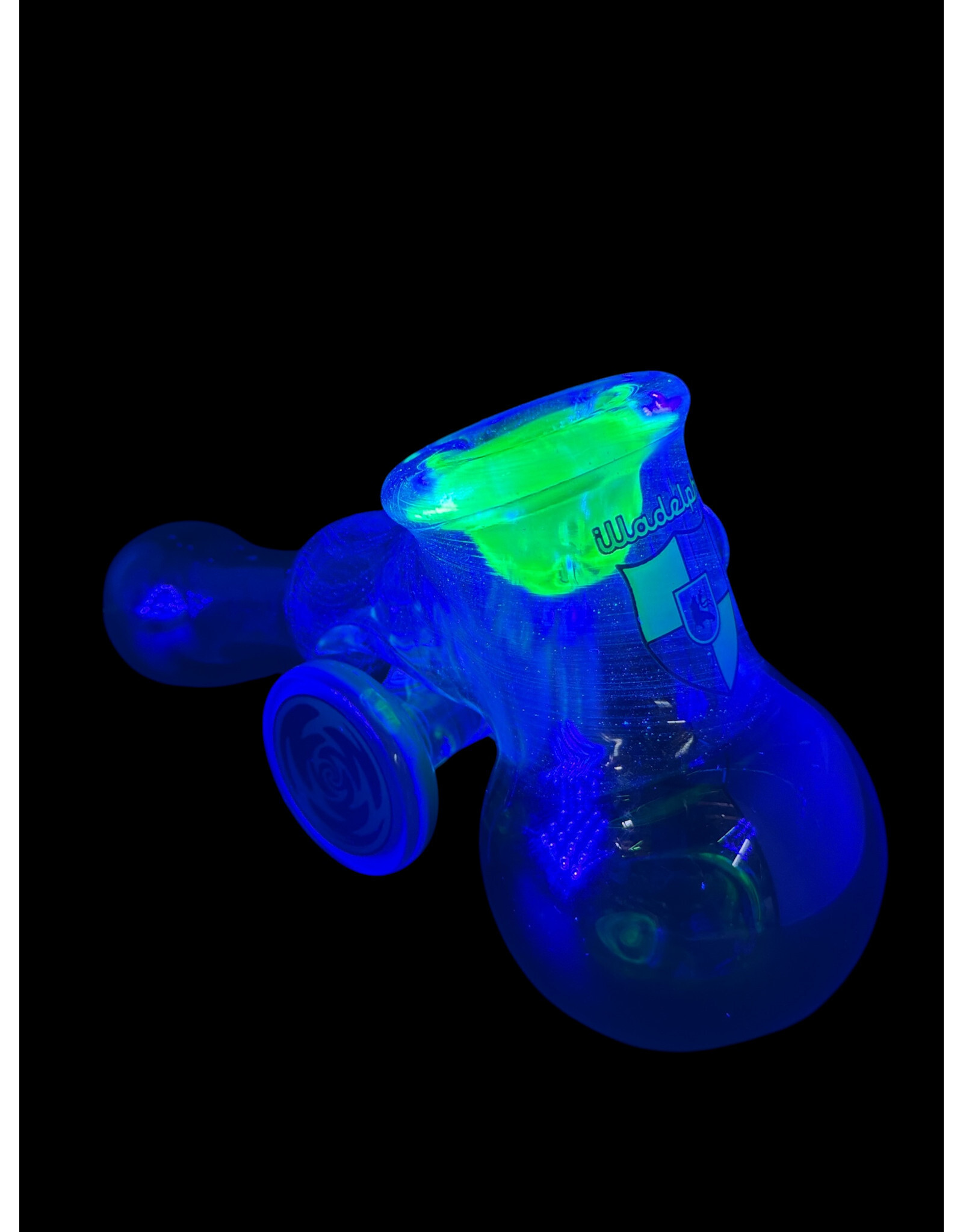 Illadelph Illadelph UV Hammer Dry Pipe With Faceted Opal Window and Reversal label