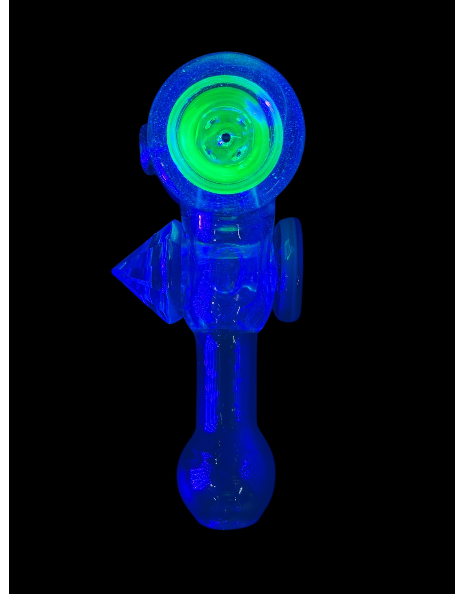 Illadelph Illadelph UV Hammer Dry Pipe With Faceted Opal Window and Reversal label