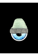 junkie glass Junkie Glass Mini Eyeball With Mint Green Beanie Pendant