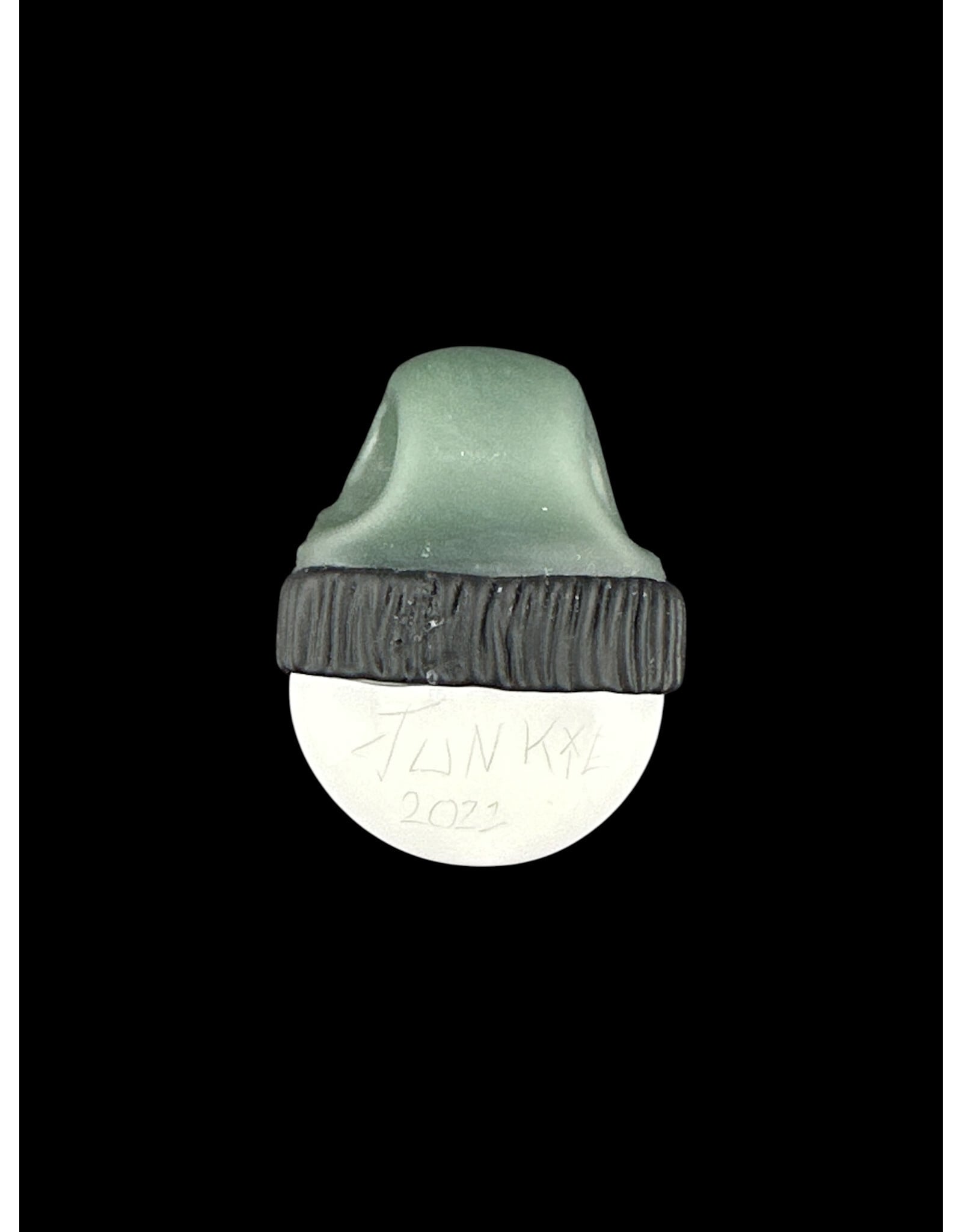 junkie glass Junkie Glass Mini Eyeball With Mint Green Beanie Pendant