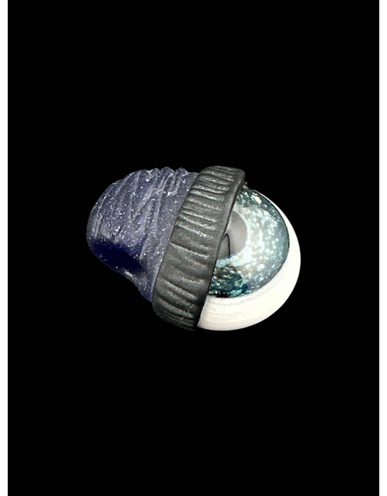 junkie glass Junkie Glass Mini Eyeball With Blue Beanie Pendant