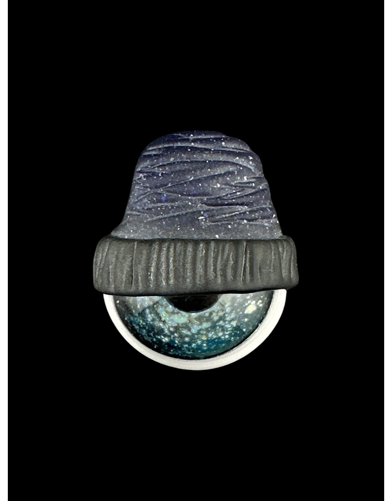 junkie glass Junkie Glass Mini Eyeball With Blue Beanie Pendant
