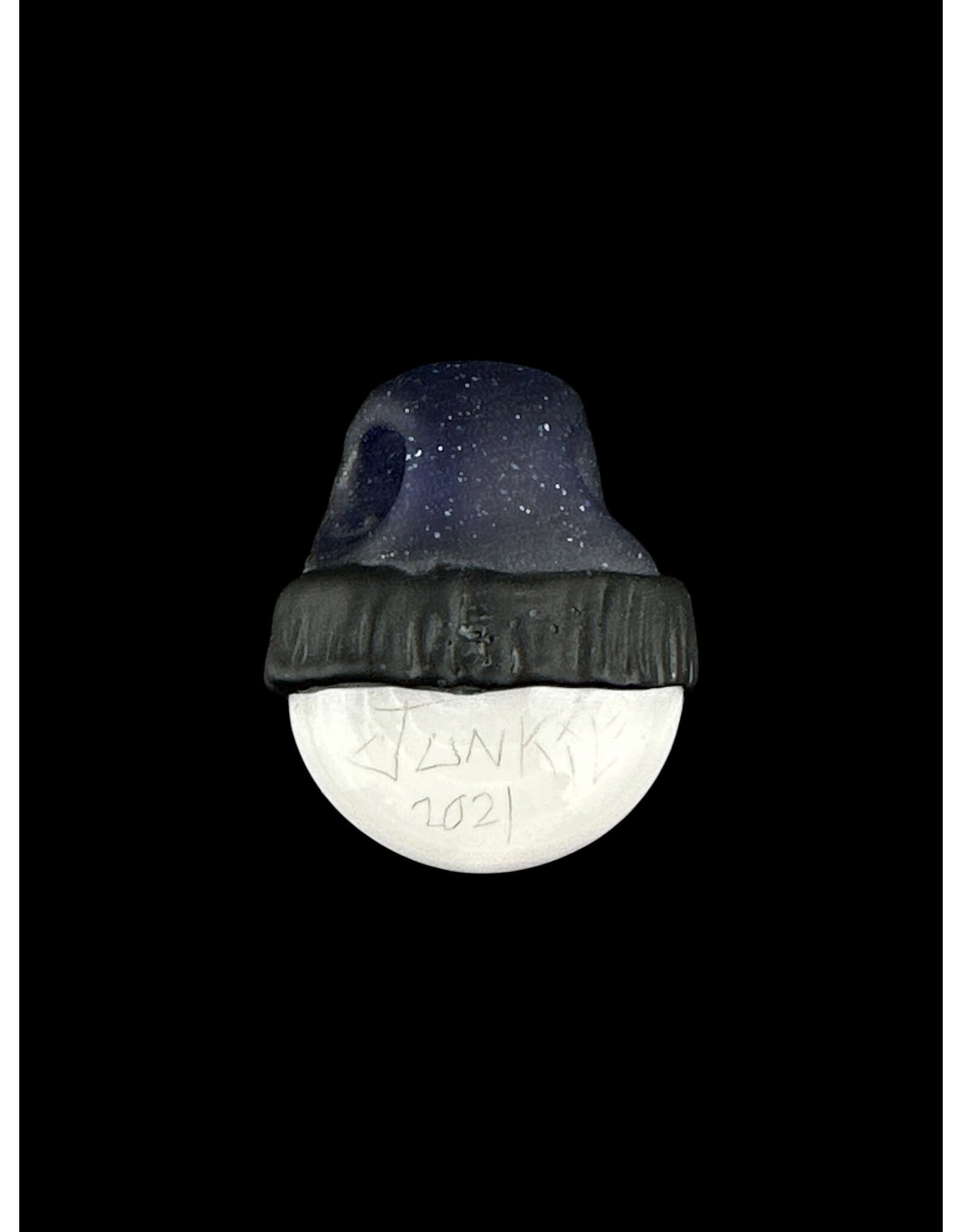 junkie glass Junkie Glass Mini Eyeball With Blue Beanie Pendant