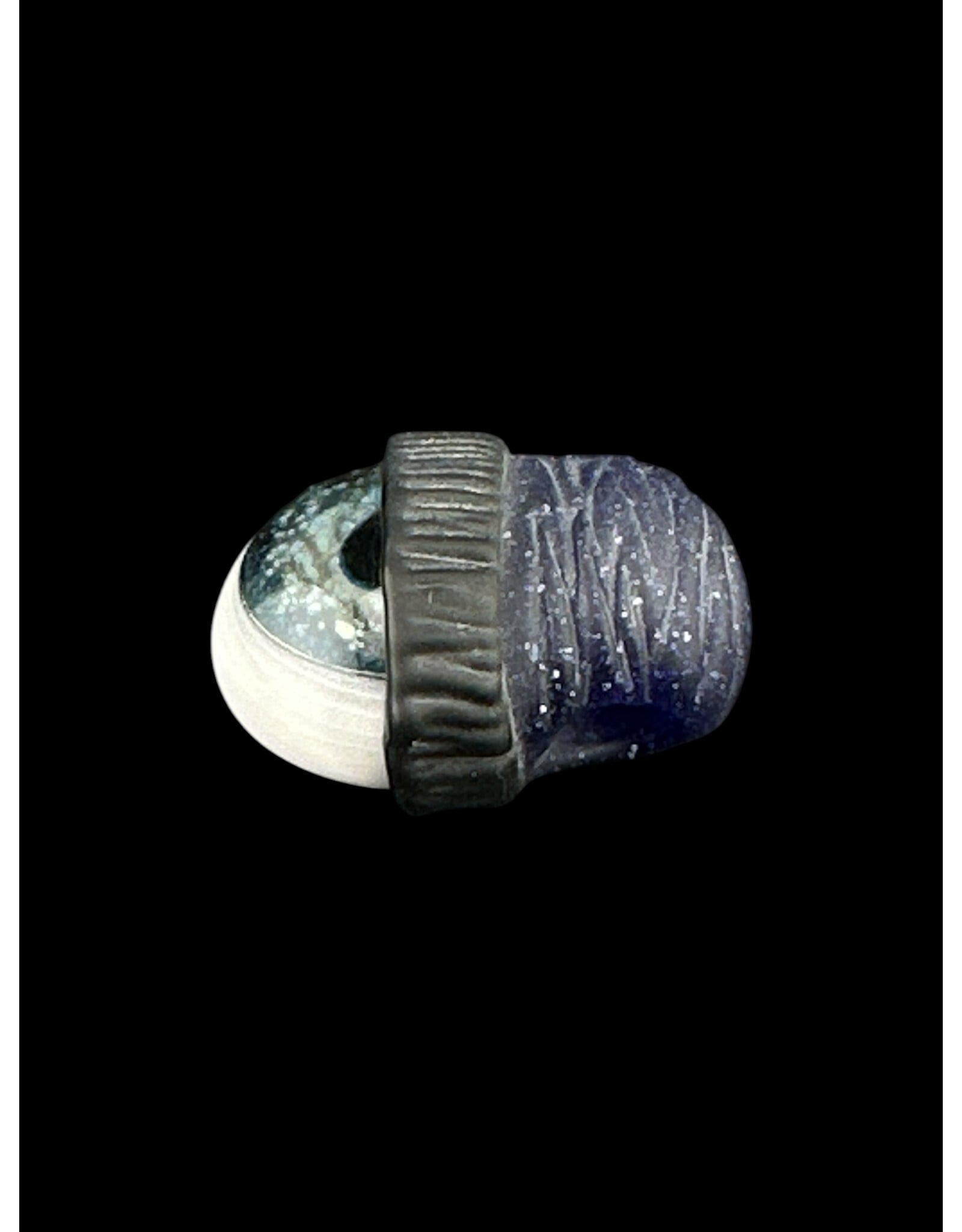 junkie glass Junkie Glass Mini Eyeball With Blue Beanie Pendant