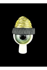 junkie glass Junkie Eyeball With Yellow Beanie Bubble Cap