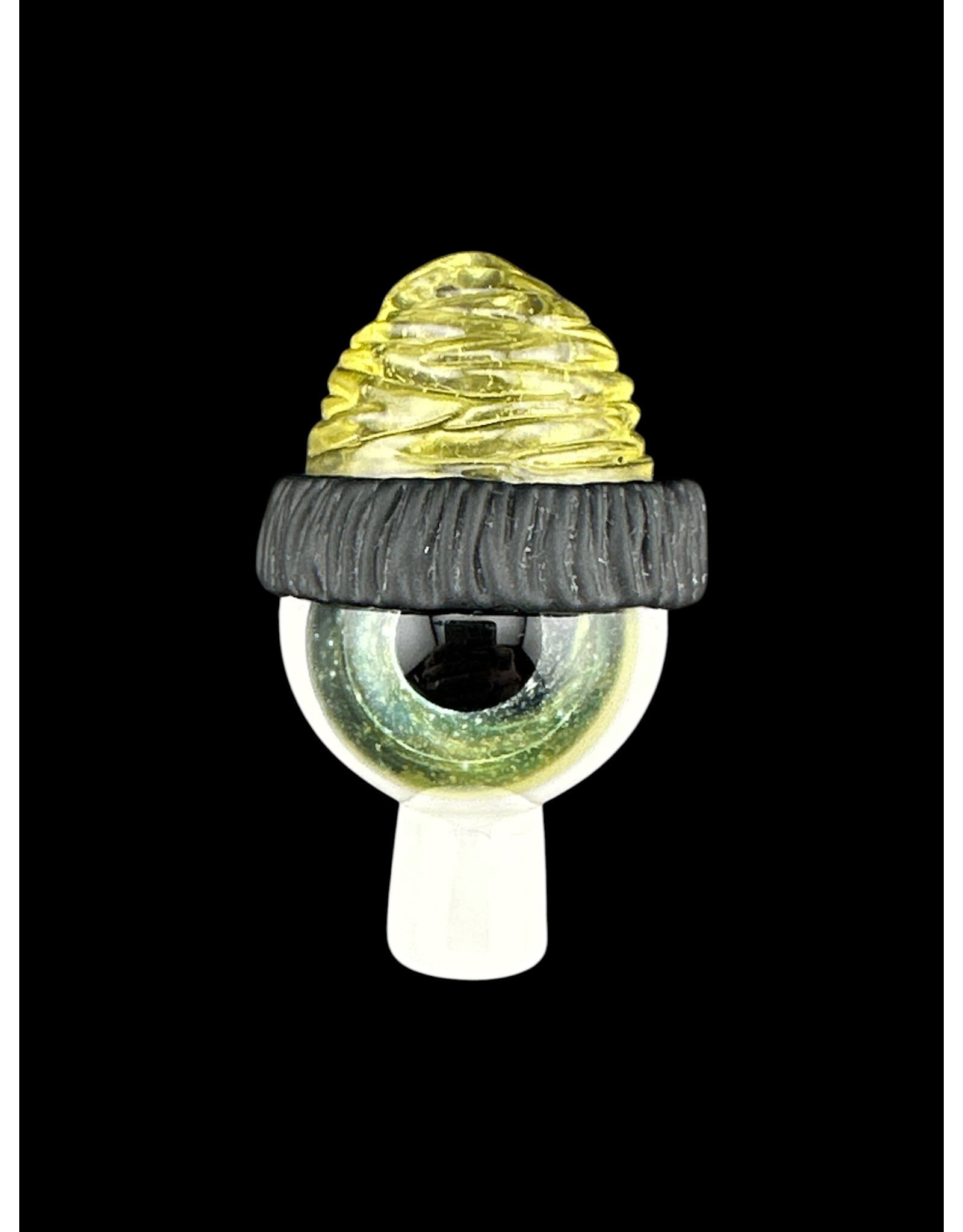 junkie glass Junkie Eyeball With Yellow Beanie Bubble Cap
