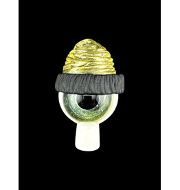 junkie glass Junkie Eyeball With Yellow Beanie Bubble Cap