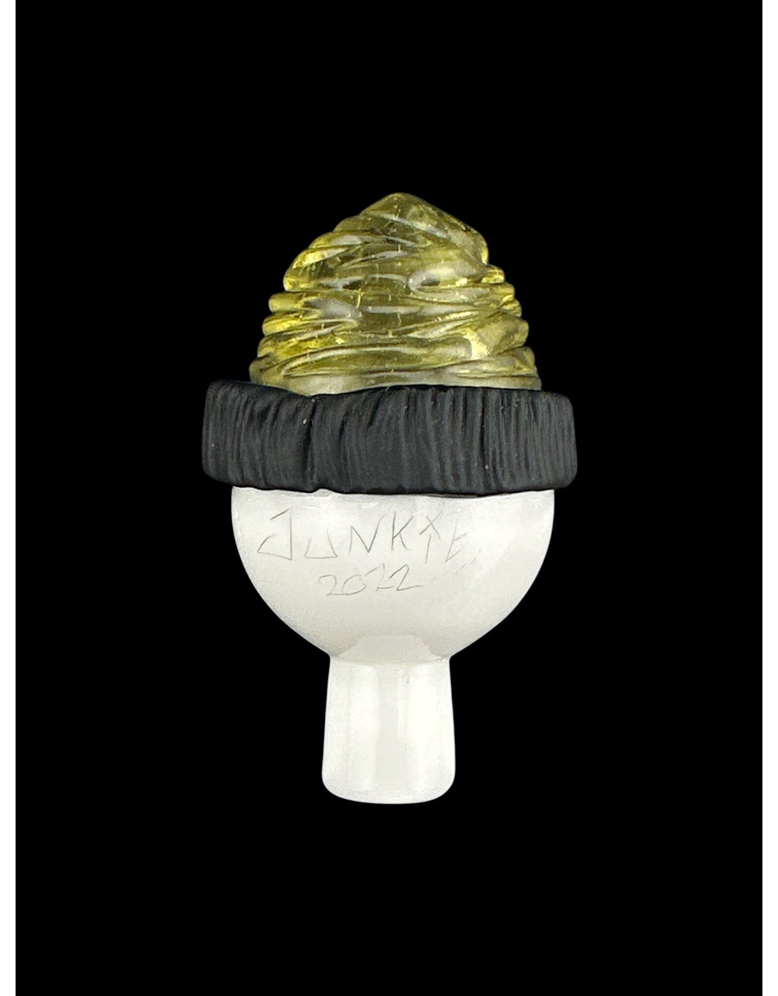 junkie glass Junkie Eyeball With Yellow Beanie Bubble Cap