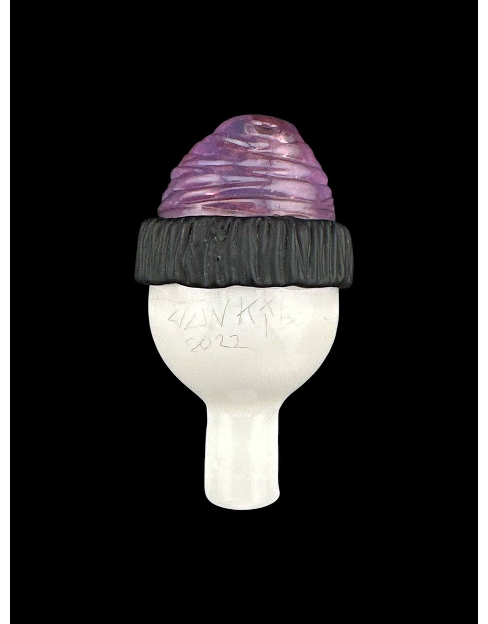 junkie glass Junkie Eyeball With Purple Beanie Bubble Cap