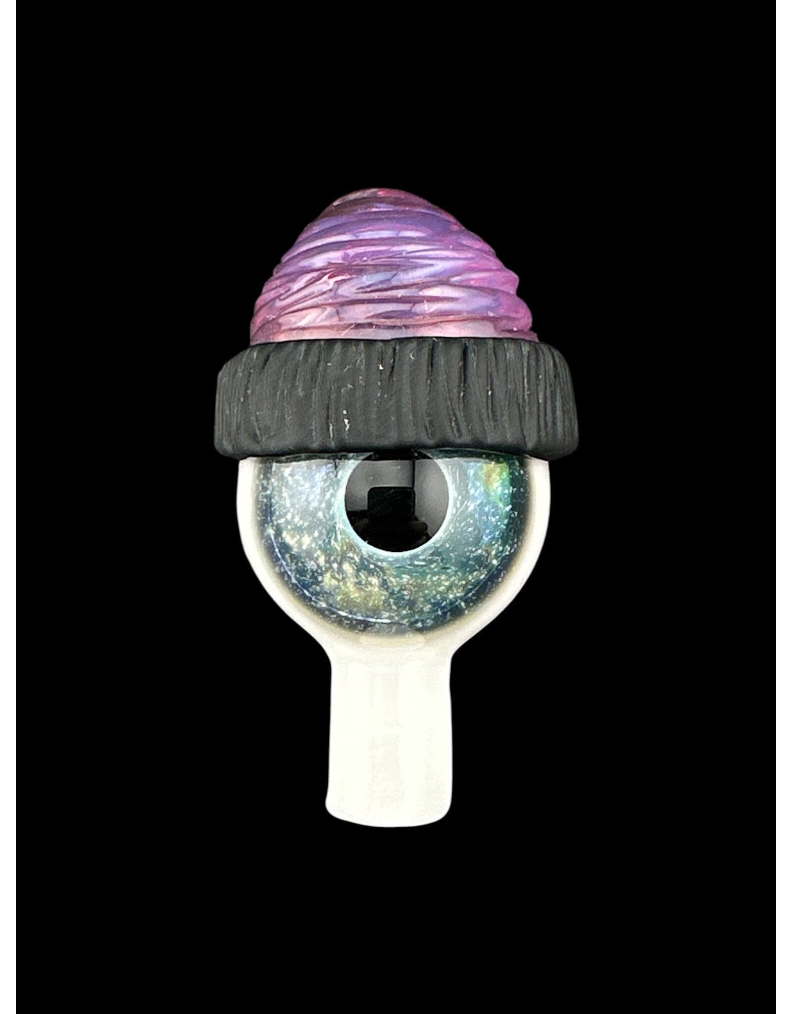 junkie glass Junkie Eyeball With Purple Beanie Bubble Cap