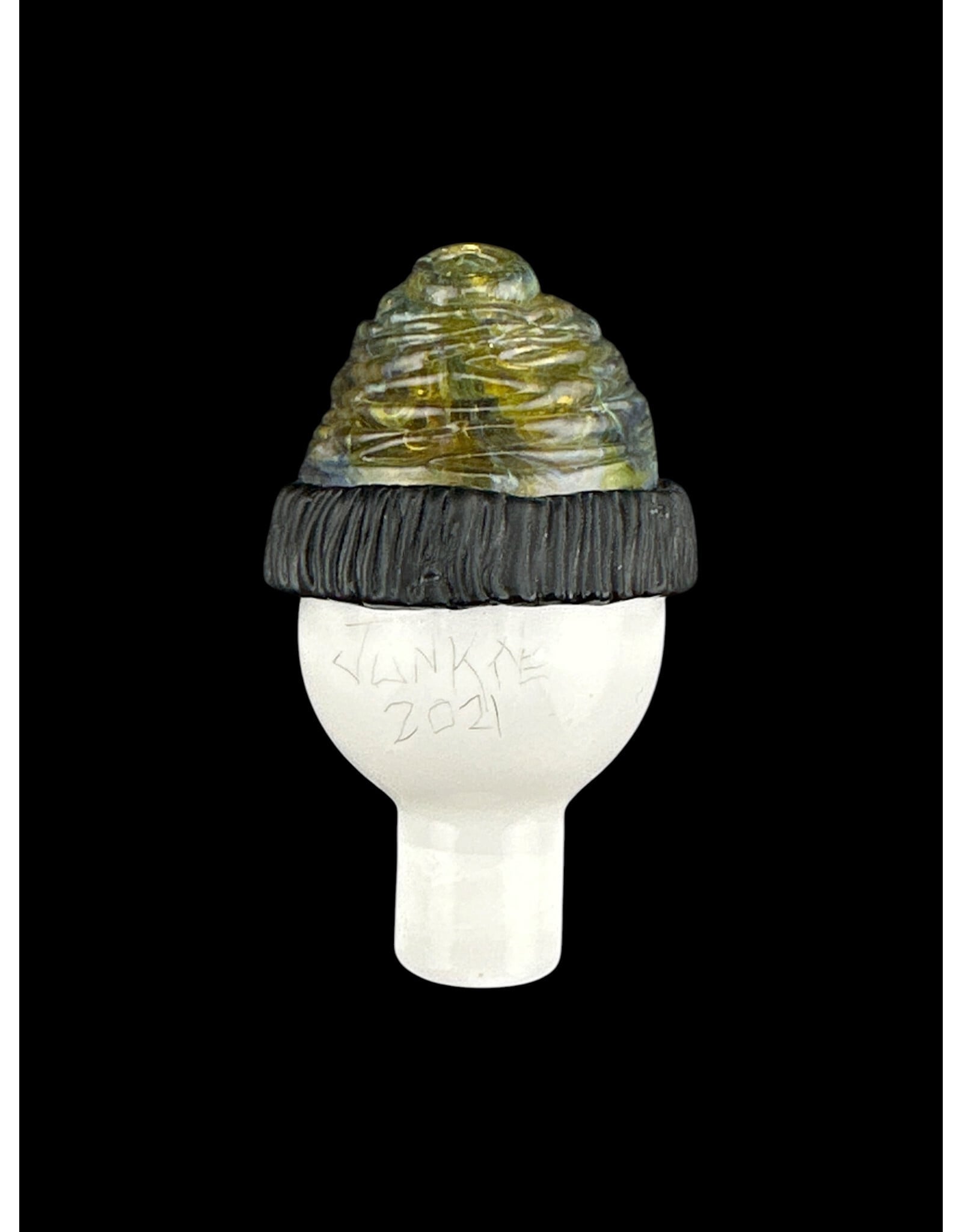 junkie glass Junkie Eyeball With Green Beanie Bubble Cap