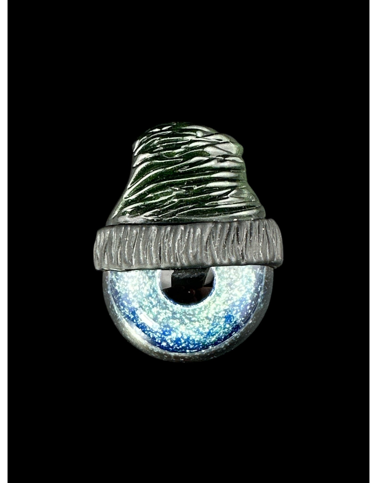 junkie glass Junkie Glass Regular Size Eyeball With Green Beanie Pendant