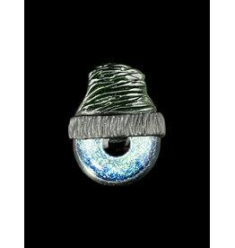 junkie glass Junkie Glass Regular Size Eyeball With Green Beanie Pendant