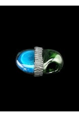 junkie glass Junkie Glass Regular Size Eyeball With Green Beanie Pendant