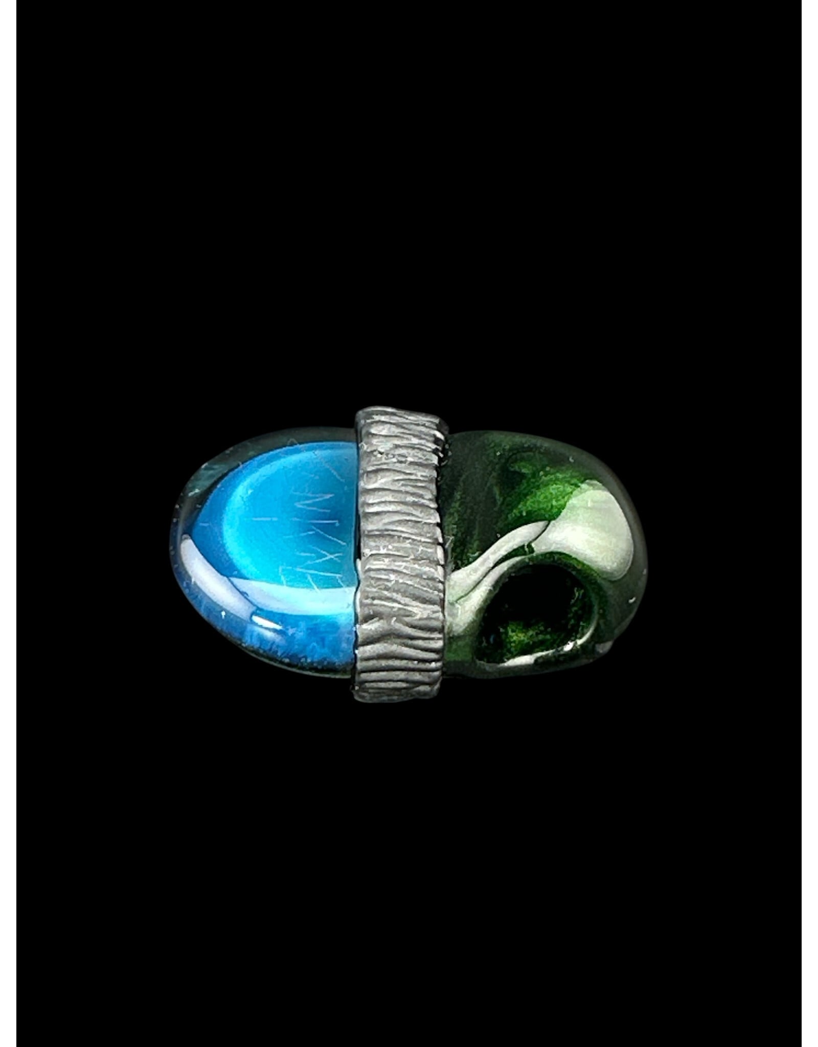junkie glass Junkie Glass Regular Size Eyeball With Green Beanie Pendant