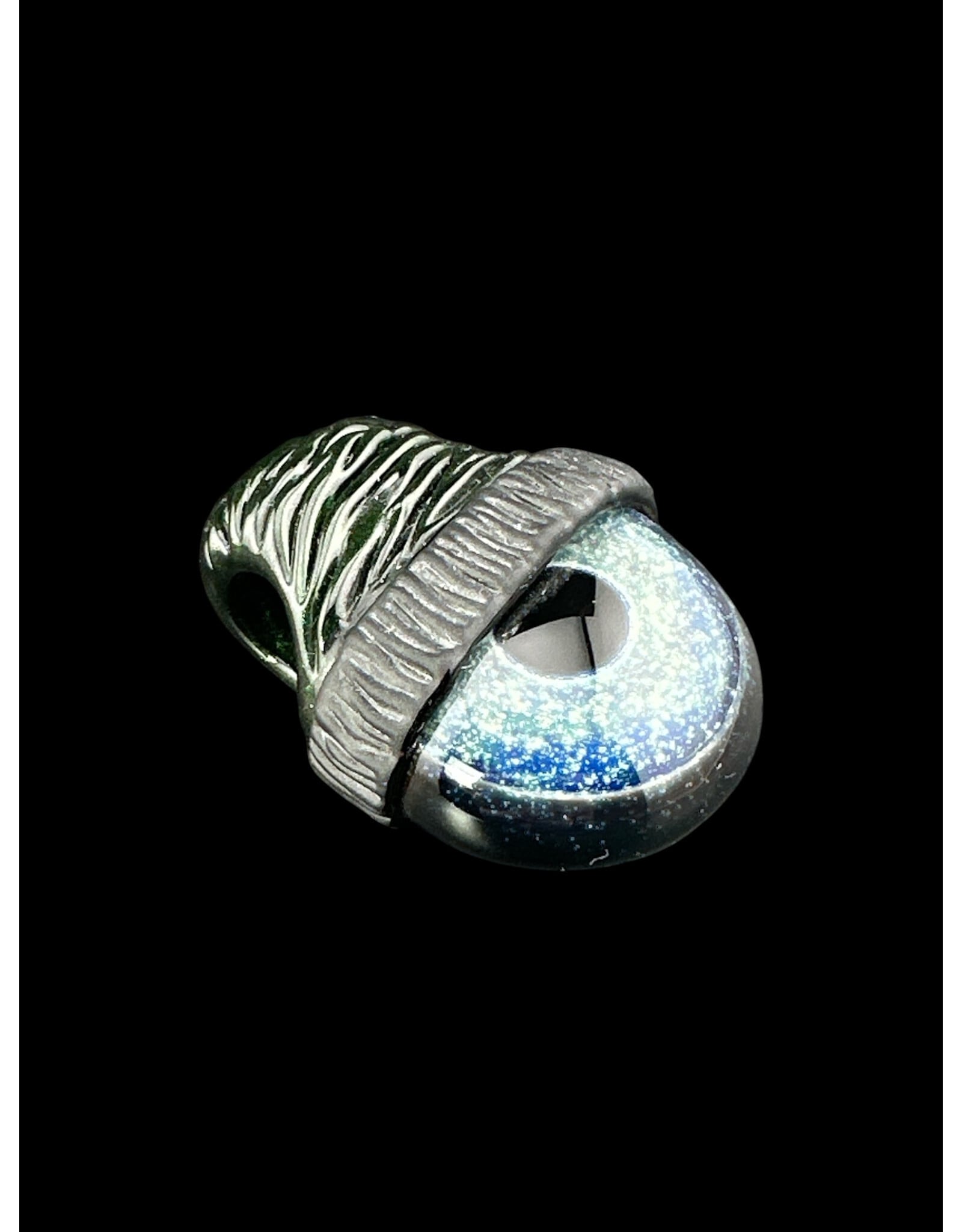 junkie glass Junkie Glass Regular Size Eyeball With Green Beanie Pendant