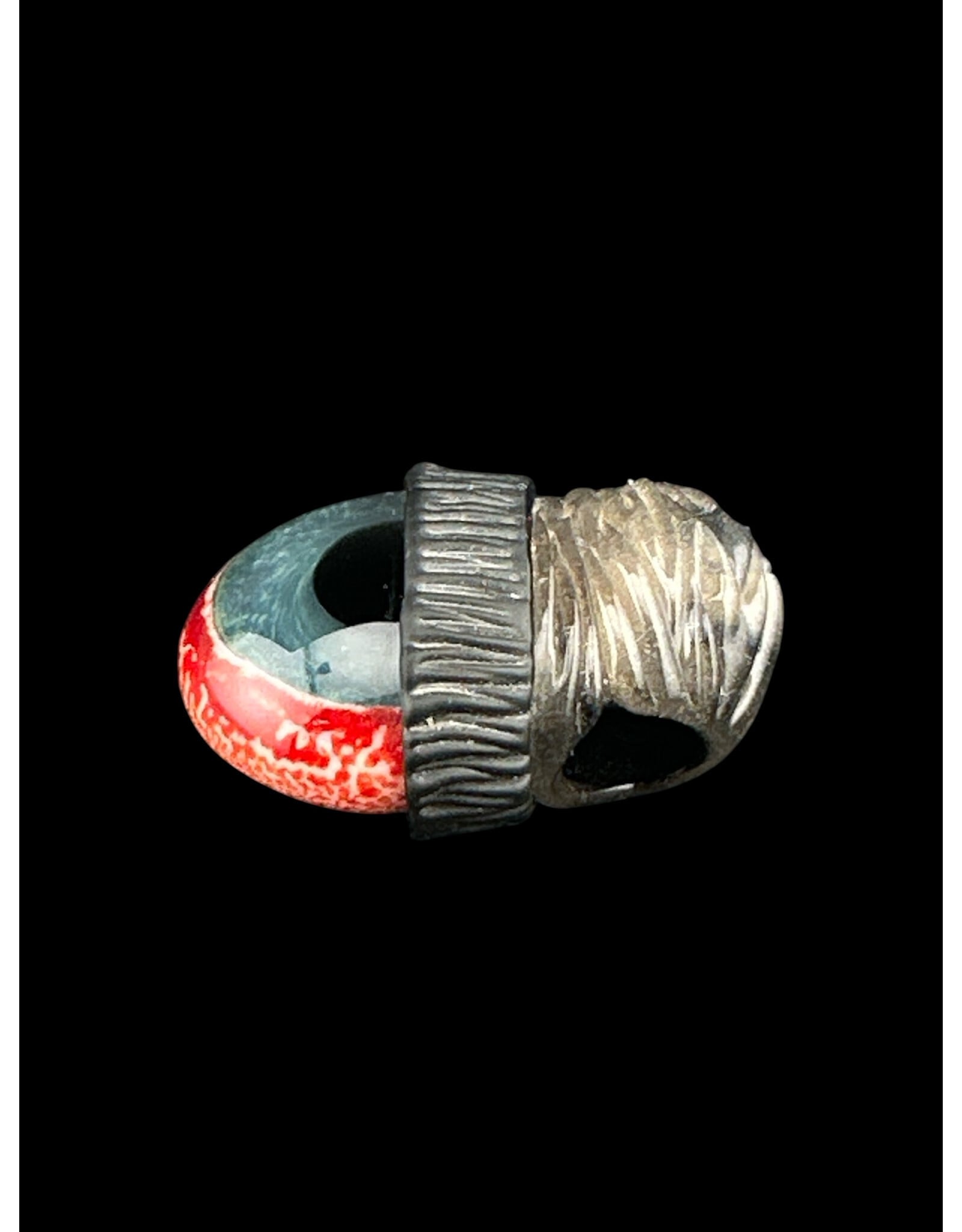 junkie glass Junkie Glass Regular Size Eyeball With Gray Beanie Pendant