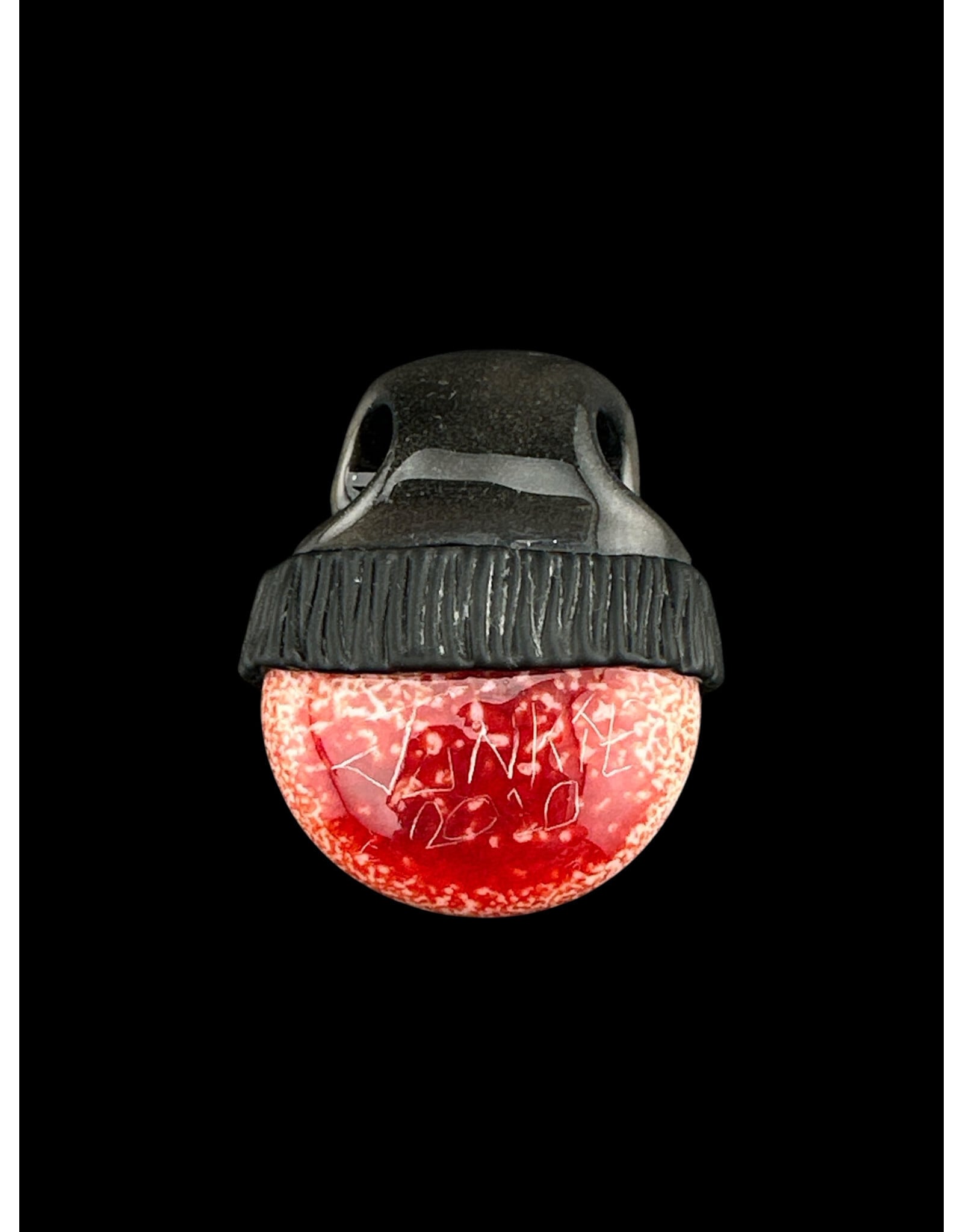 junkie glass Junkie Glass Regular Size Eyeball With Gray Beanie Pendant