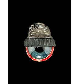junkie glass Junkie Glass Regular Size Eyeball With Gray Beanie Pendant