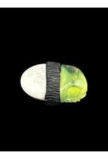 junkie glass Junkie Glass Regular Size Eyeball With Slime Green Beanie Pendant