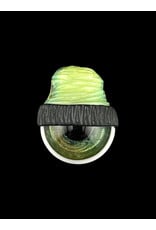 junkie glass Junkie Glass Regular Size Eyeball With Slime Green Beanie Pendant