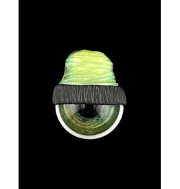 junkie glass Junkie Glass Regular Size Eyeball With Slime Green Beanie Pendant