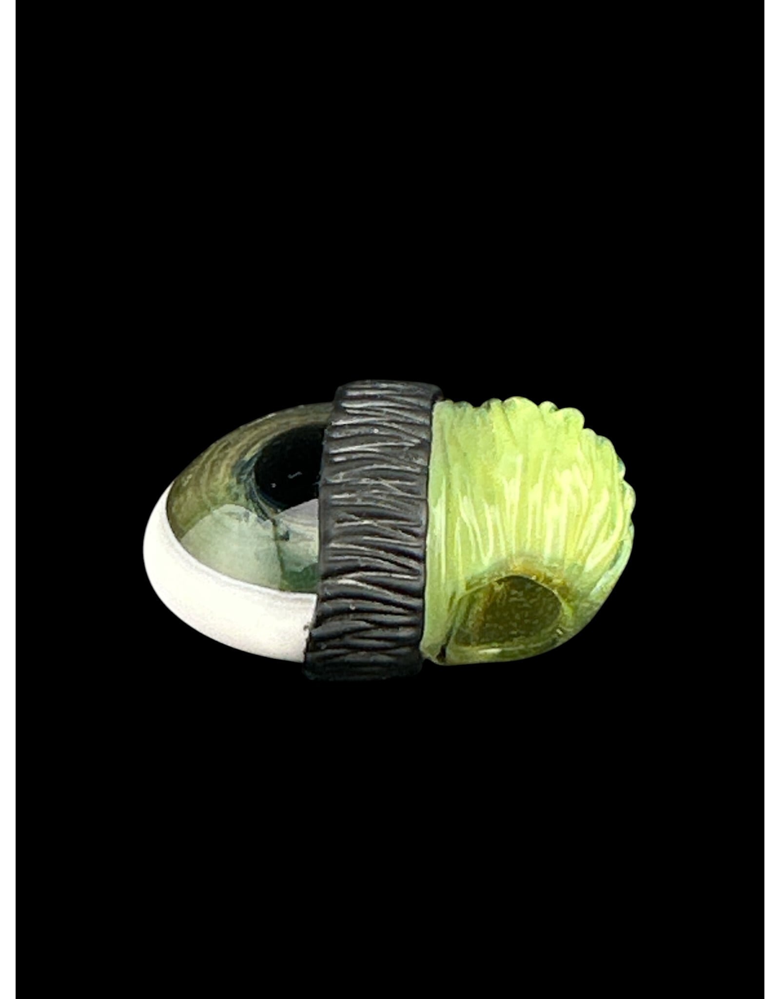 junkie glass Junkie Glass Regular Size Eyeball With Slime Green Beanie Pendant