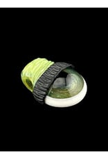 junkie glass Junkie Glass Regular Size Eyeball With Slime Green Beanie Pendant
