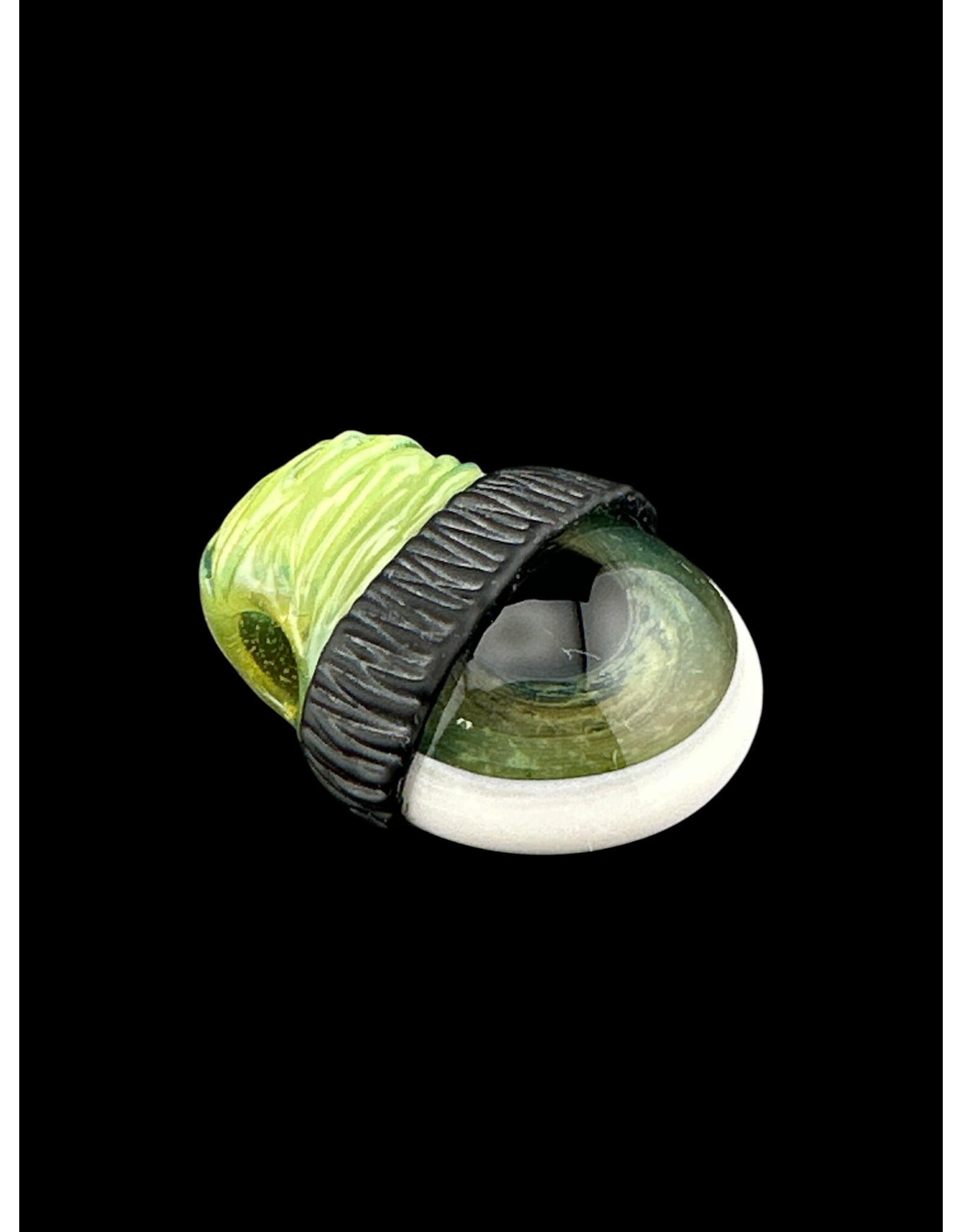 junkie glass Junkie Glass Regular Size Eyeball With Slime Green Beanie Pendant