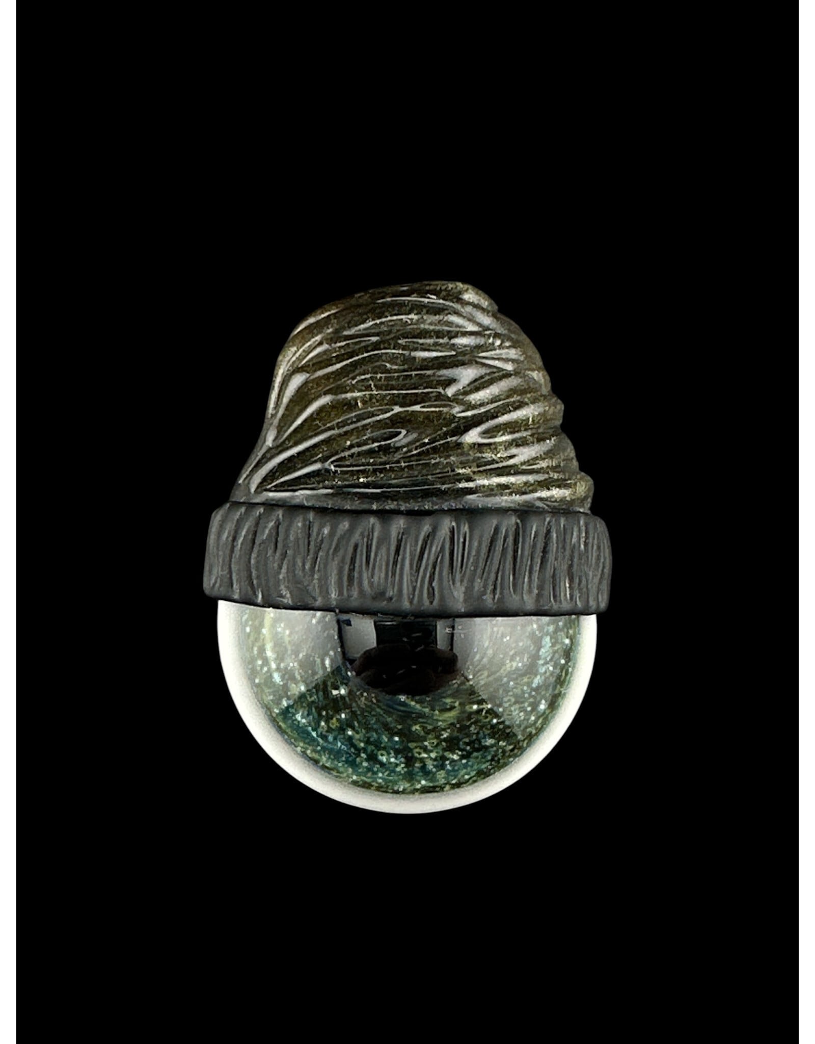 junkie glass Junkie Glass Regular Size Eyeball With Bronze Beanie Pendant