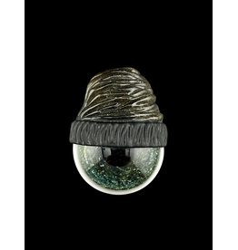 junkie glass Junkie Glass Regular Size Eyeball With Bronze Beanie Pendant