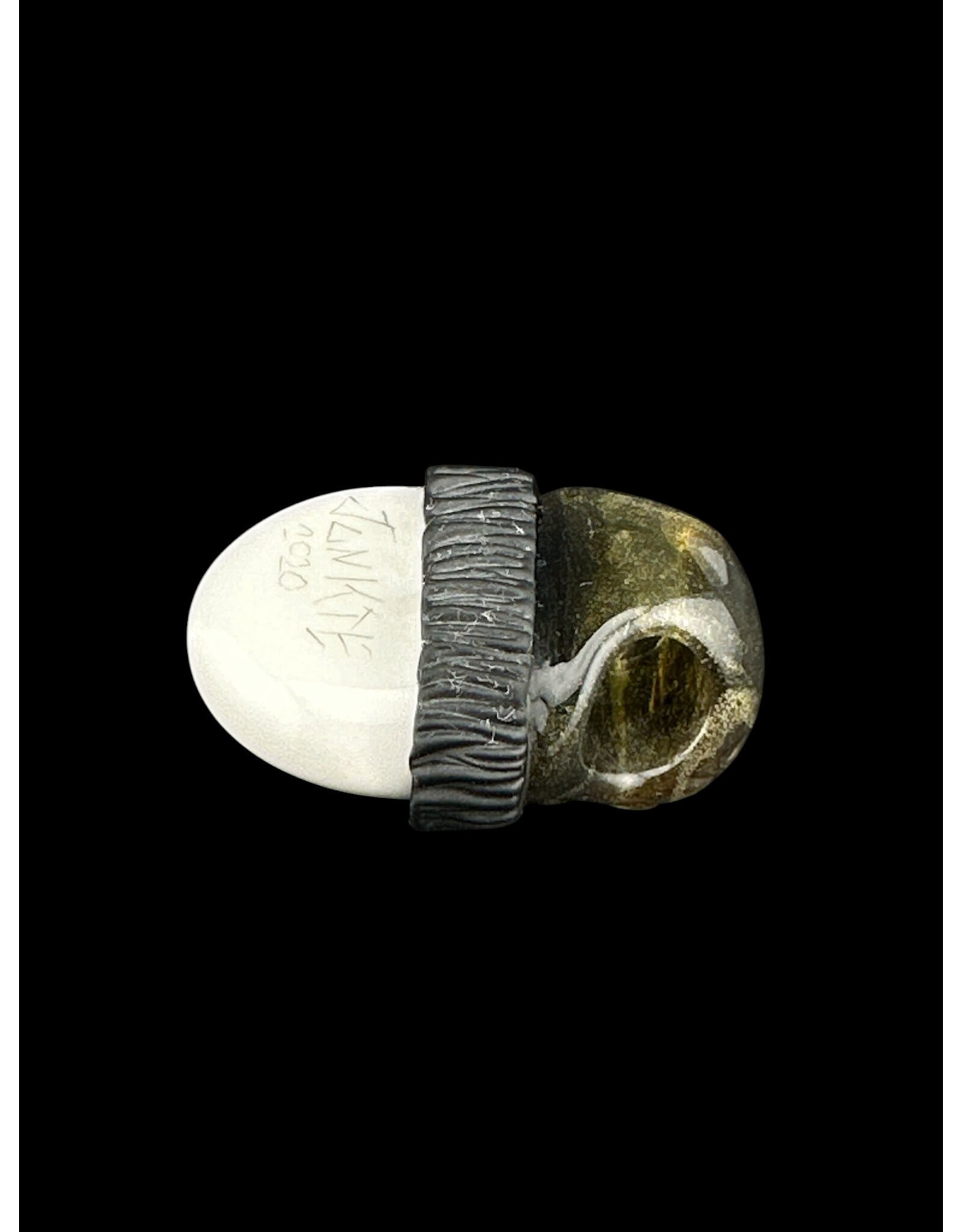 junkie glass Junkie Glass Regular Size Eyeball With Bronze Beanie Pendant