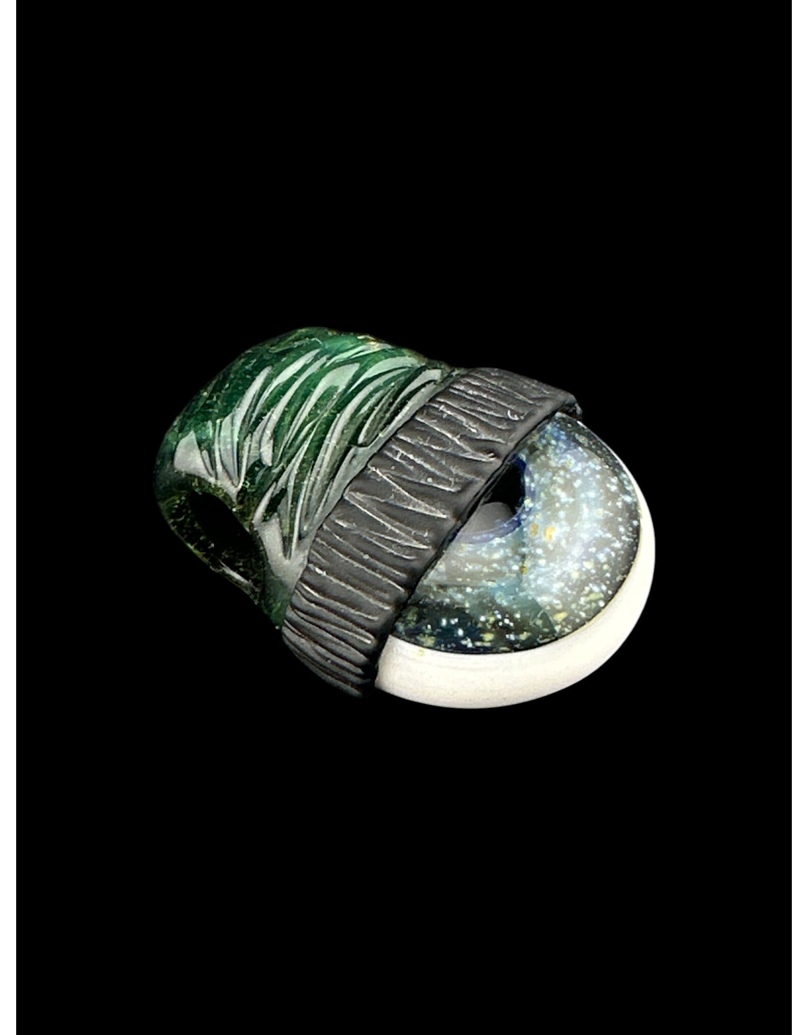 junkie glass Junkie Glass Regular Size Eyeball With Green Beanie Pendant