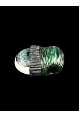 junkie glass Junkie Glass Regular Size Eyeball With Green Beanie Pendant