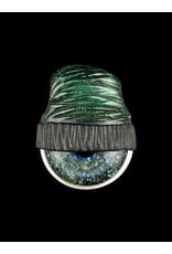 junkie glass Junkie Glass Regular Size Eyeball With Green Beanie Pendant