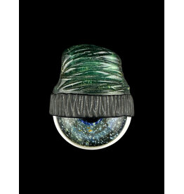 junkie glass Junkie Glass Regular Size Eyeball With Green Beanie Pendant