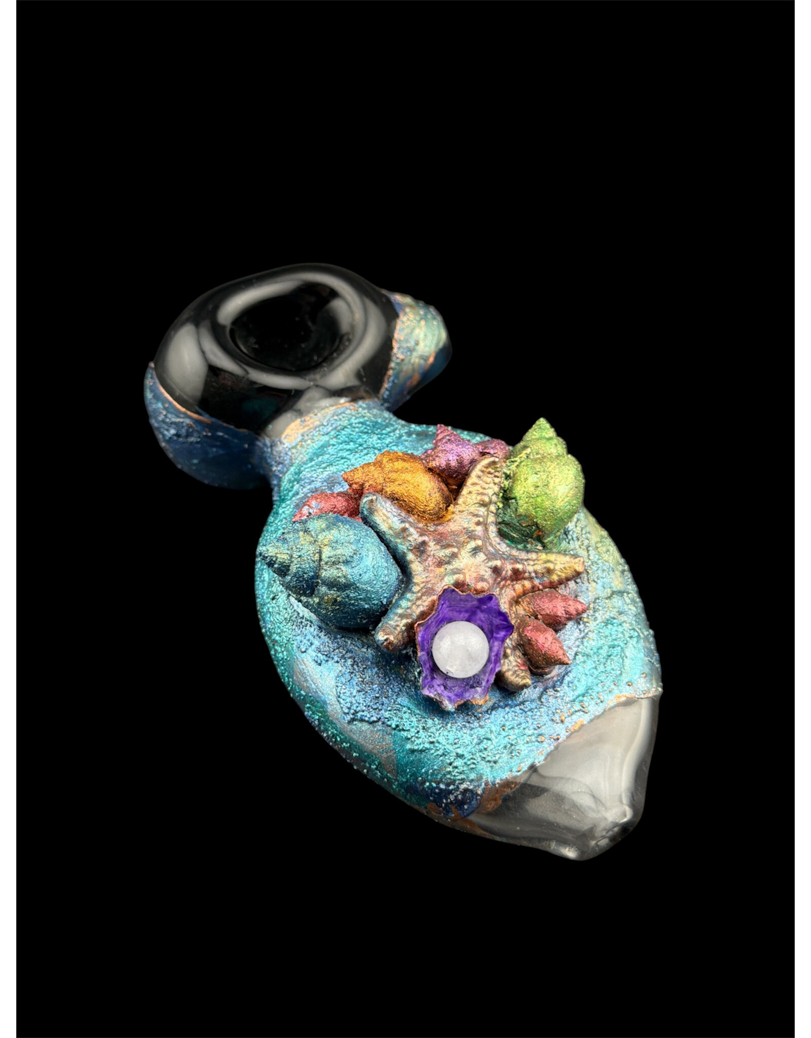 cherry glass Cherry Glass Copper Plate Pipe With Real Sea Shells