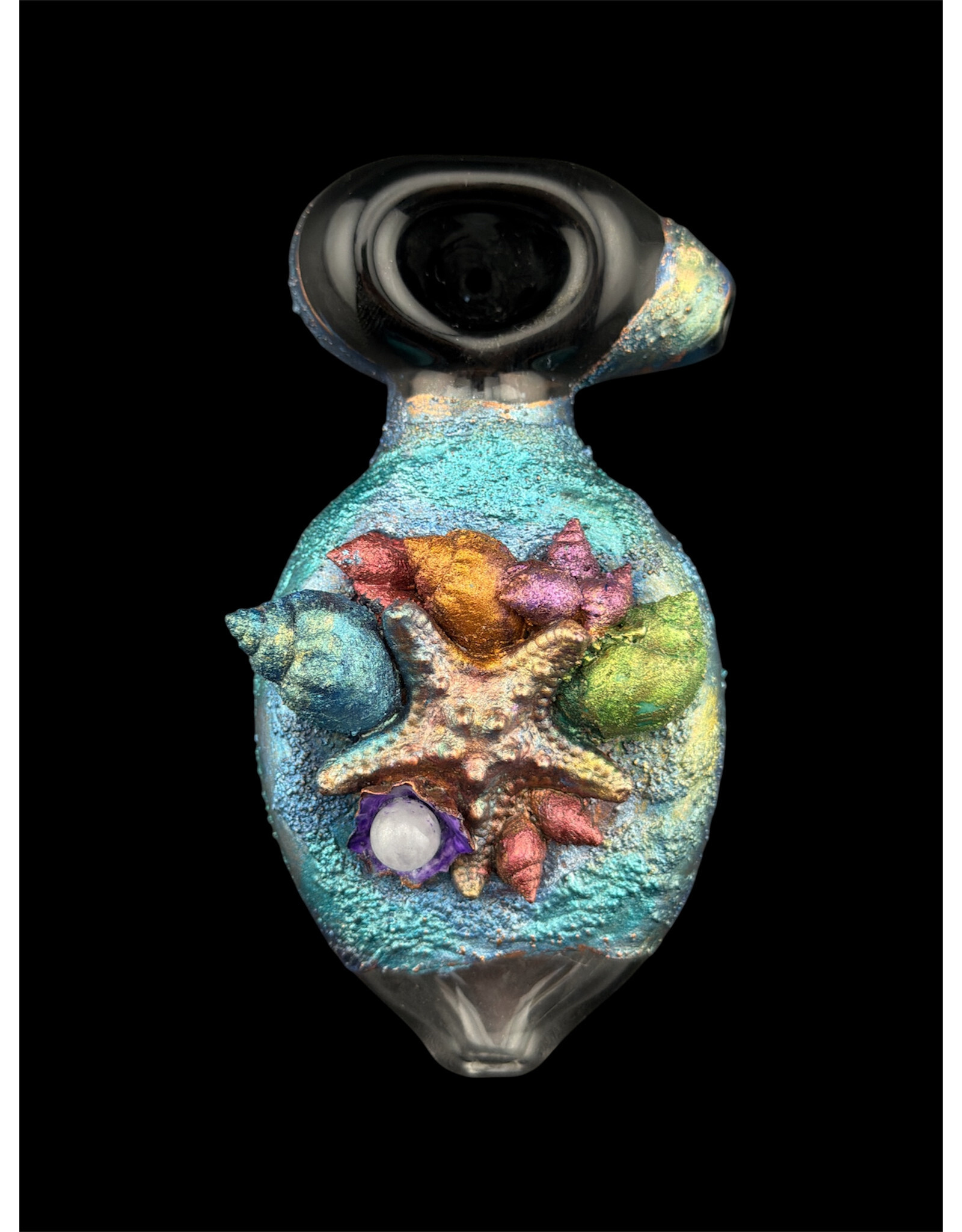 cherry glass Cherry Glass Copper Plate Pipe With Real Sea Shells