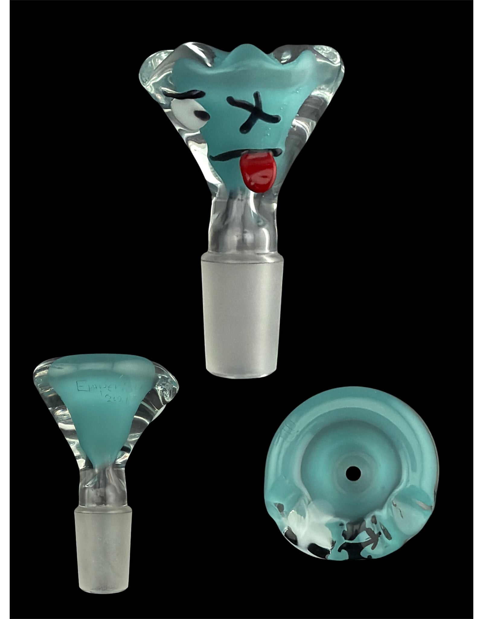 Emperial 1 glass Candy Covered Beaker With Teal Bowl