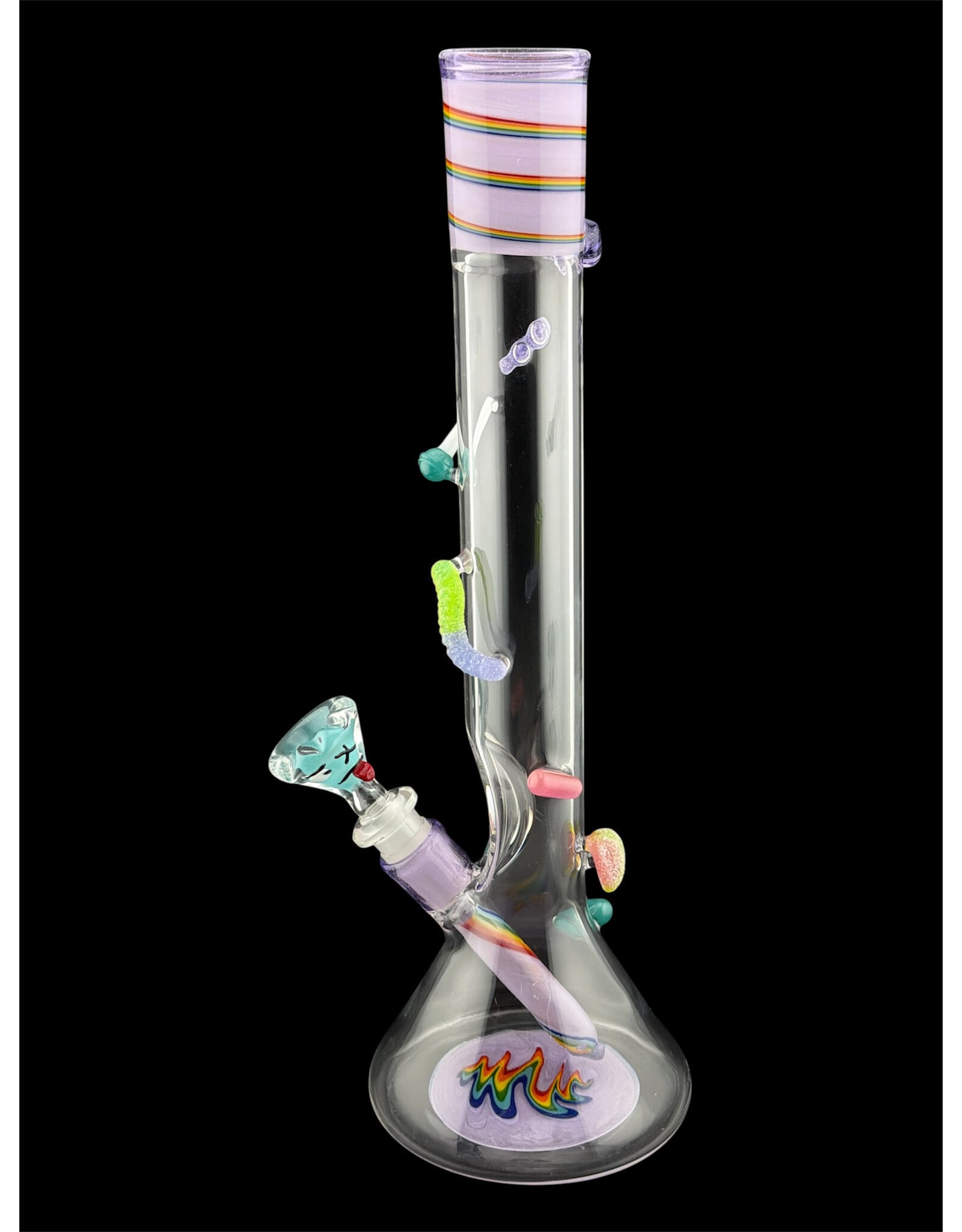 Emperial 1 glass Candy Covered Beaker With Teal Bowl