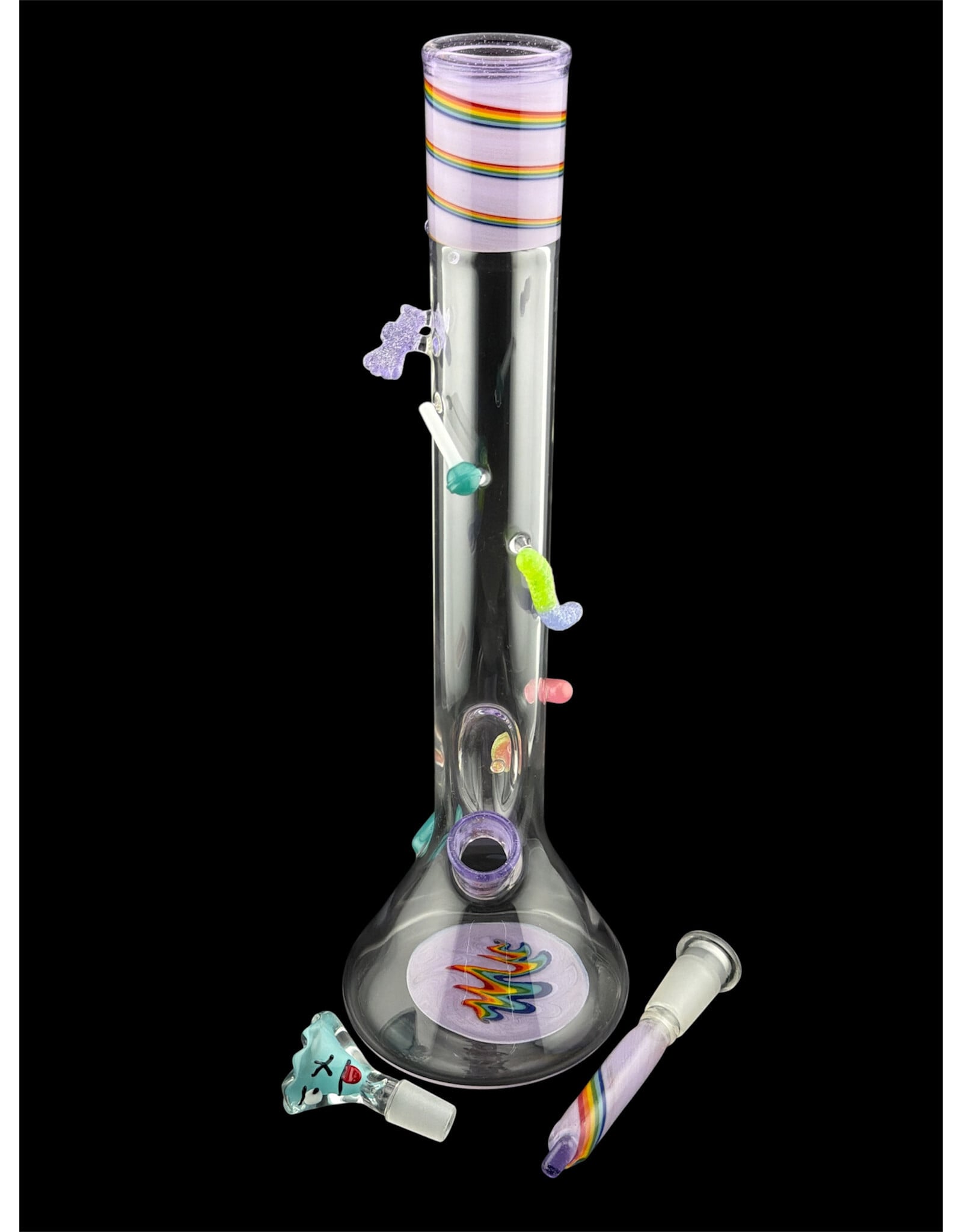 Emperial 1 glass Candy Covered Beaker With Teal Bowl