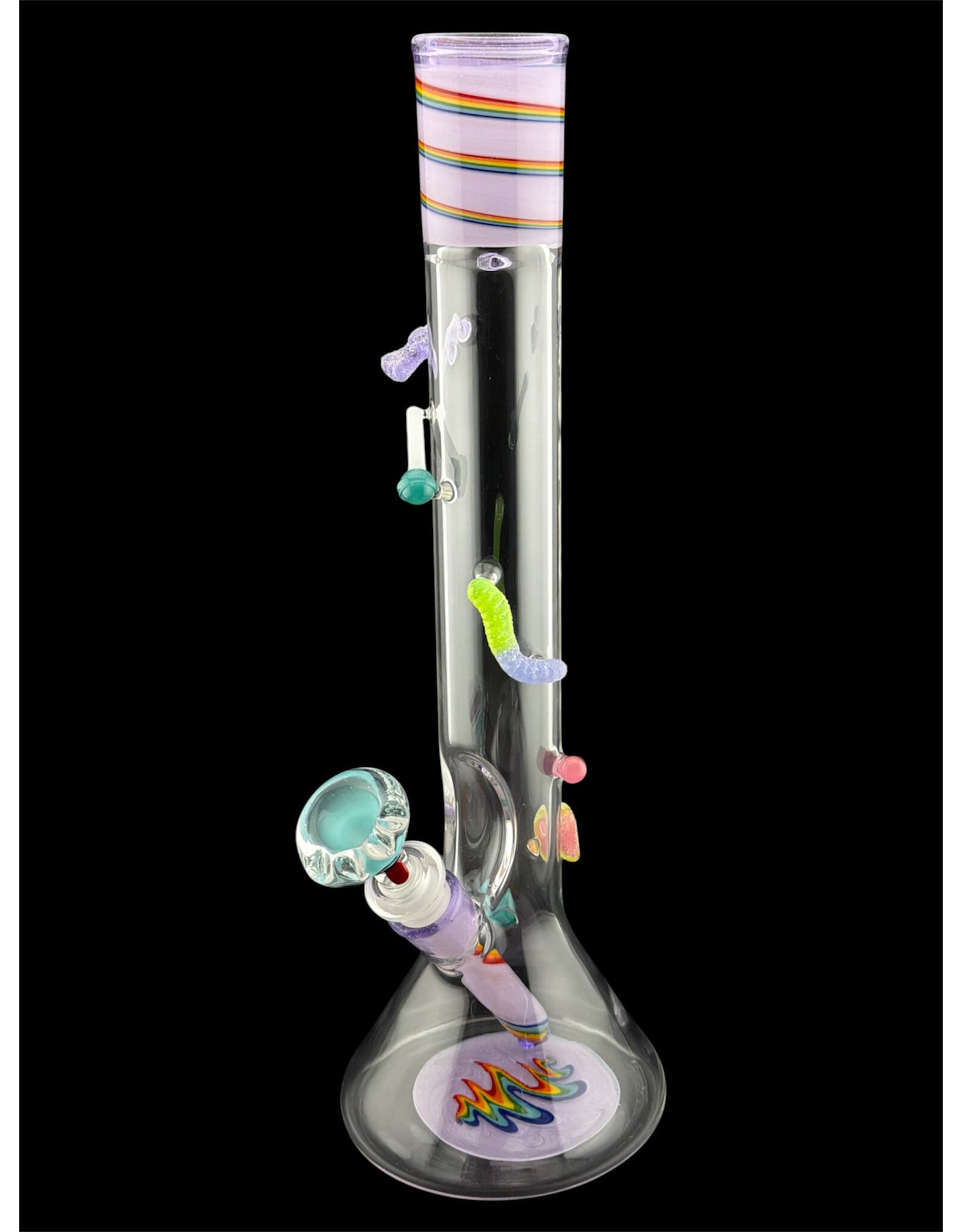 Emperial 1 glass Candy Covered Beaker With Teal Bowl