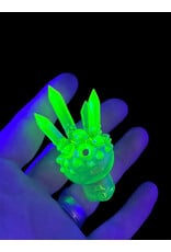 Based Glass Based Glass UV Green Crystal Growth Spinner Bubble Carb Cap