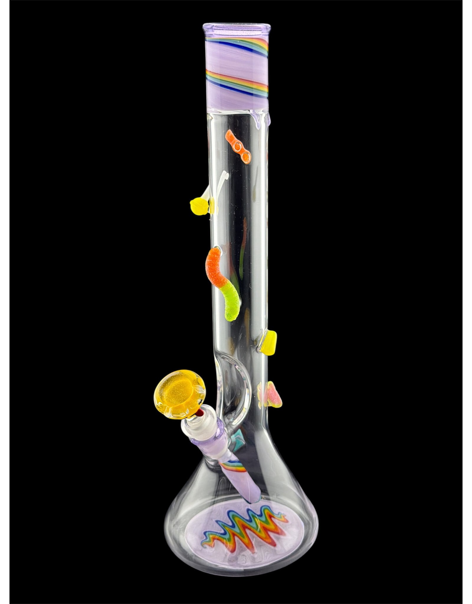 Emperial 1 glass Candy Covered Beaker With Yellow  Bowl