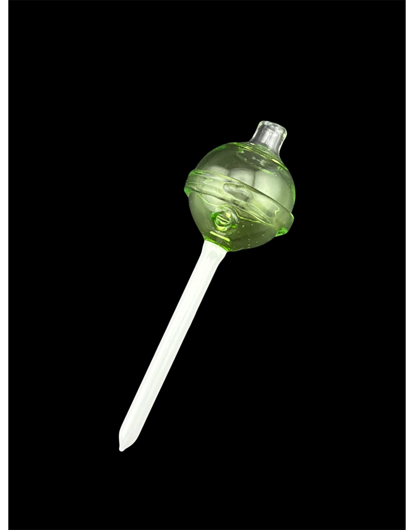 Emperial 1 glass Emperial Yum Light Green  Lolipop Bubble Cap hollow w/dabber
