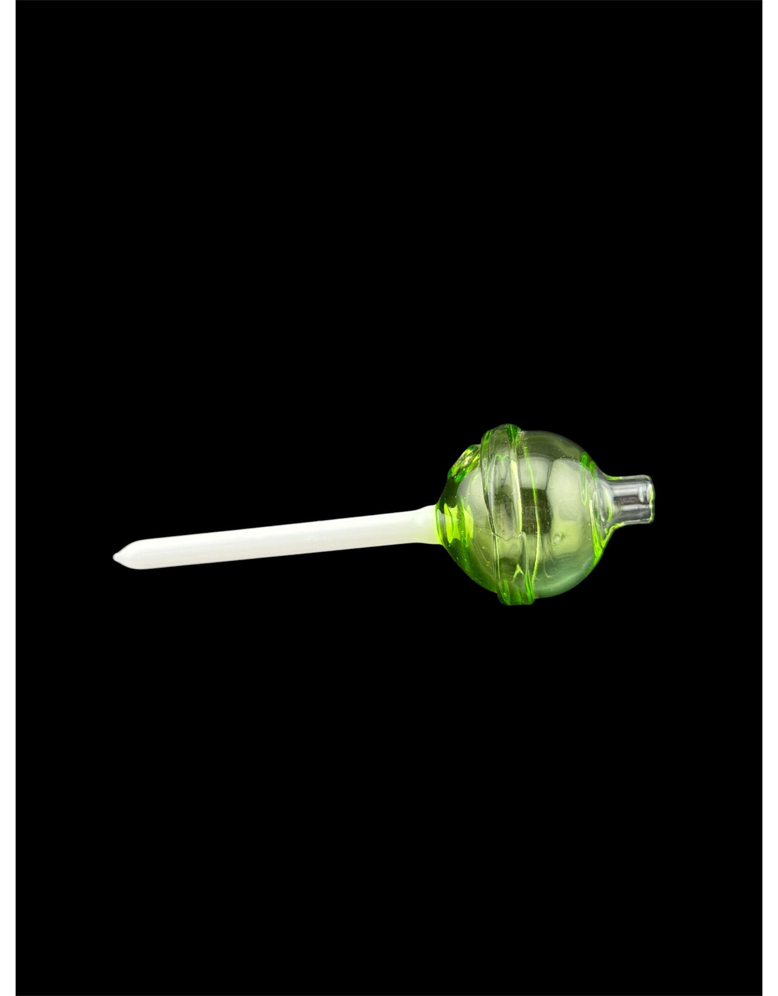 Emperial 1 glass Emperial Yum Light Green  Lolipop Bubble Cap hollow w/dabber