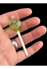 Emperial 1 glass Emperial Yum Light Green  Lolipop Bubble Cap hollow w/dabber