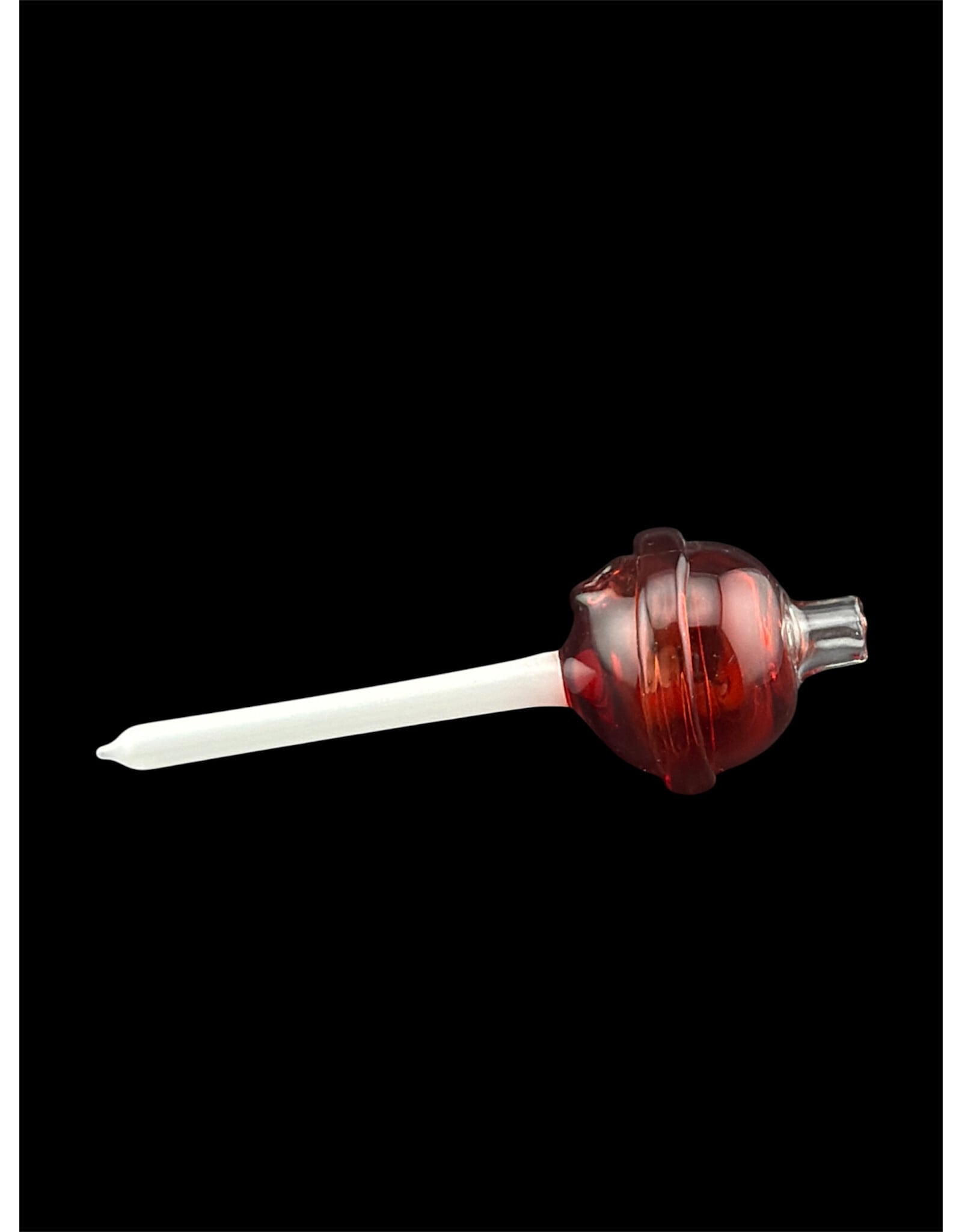 Emperial 1 glass Emperial Yum Red Lolipop Bubble Cap hollow w/dabber