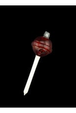 Emperial 1 glass Emperial Yum Red Lolipop Bubble Cap hollow w/dabber